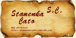 Stamenka Ćato vizit kartica